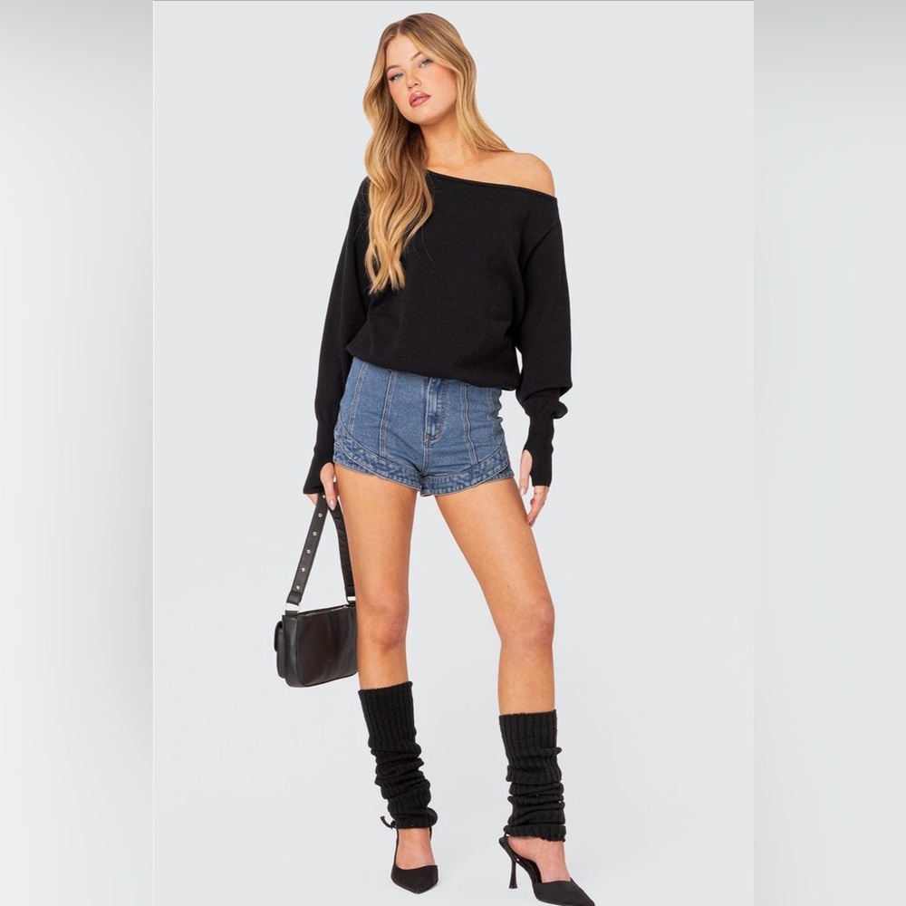 Oversized Off-the-Shoulder Sweater